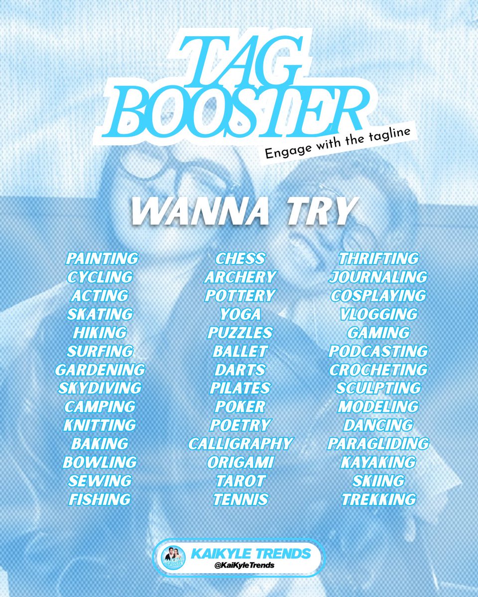 KaiKyleTrends's tweet image. 【 Tag Booster Two 】
𝑹𝒆𝒑𝒍𝒚 • 𝑹𝒆𝒕𝒘𝒆𝒆𝒕 • 𝑹𝒆𝒒𝒖𝒐𝒕𝒆
Goal: Five Hundred Replies

Hey there again, Wisharts! Let&apos;s all continue to engage. Don&apos;t miss the hype and keep dropping the tagline!

CHARMED BY KAIKYLE