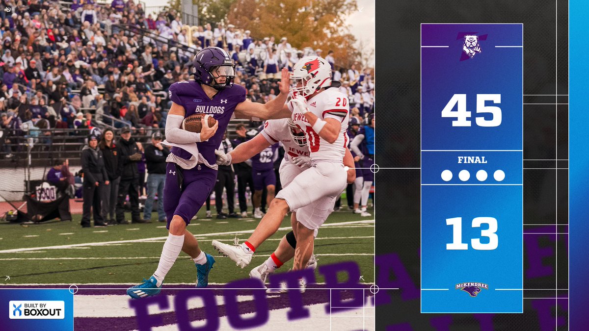 🏈, FINAL! The Bulldogs Conclude their regular season with a 45-13 win over the McKendree Bearcats!
