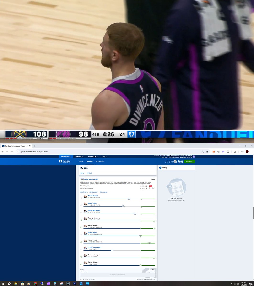 Jalien_Nation's tweet photo. @moreabtnothing @NBA @FDSportsbook @FanDuel_Support same bullshit. cant cash out if i was a able to https://t.co/vQr572ykGp