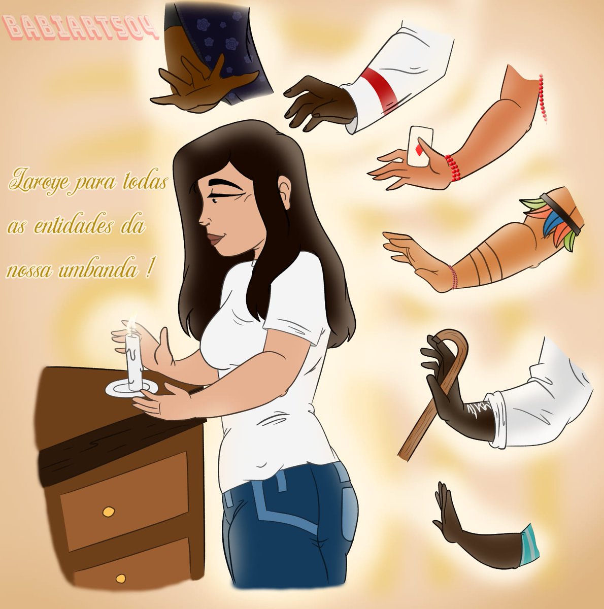 Babizinha041's tweet image. LAROYÊ PARA TODAS AS ENTIDADES DA NOSSA UMBANDA 🙏💕 !!

Ontem foi o dia nacional da umbanda e aqui está a minha homenagem para essa religião que eu amo tanto e que sempre vou amar, espero que gostem 🥹❤️

#digital #desenhodigital #digitalart  #umbanda #entidades