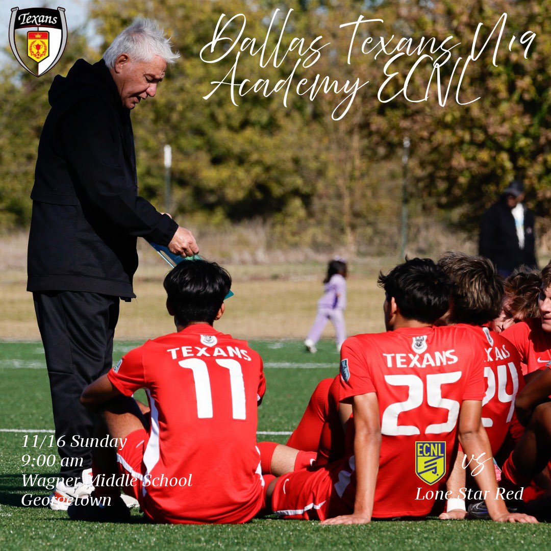 Game 2 loading for the weekend fixture with Lonestar! Battle of the RED teams tomorrow❤️💪⚽️
<a href="/DallasTexans08B/">Dallas Texans 08B Academy ECNL</a> 
<a href="/DTexansSC/">Dallas Texans Soccer Club</a> 
<a href="/TheDallasTexans/">Dallas Texans</a> 
<a href="/ECNLboys/">ECNL Boys</a>
