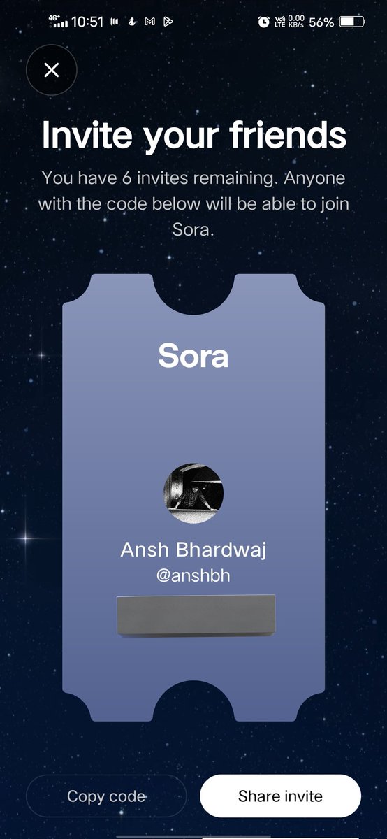 Itx_suhail001's tweet image. I&apos;ve got 6 more Sora 2 invite codes to share for FREE!

Here&apos;s how to apply for one -
1. Follow me
2. Like and Repost this post
3. Comment &apos;Sora 2&apos;
4.subscribe youtube.com/@sahoai-l3u?si…

That&apos;s it then I&apos;ll send you the invite code!
#sora2 #sora2invitecodes #sora2招待コード