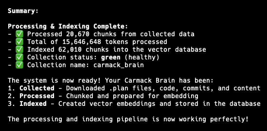 Okay, a lot ended up getting done today, Carmack's brain, might just be alive 🧠⚡️