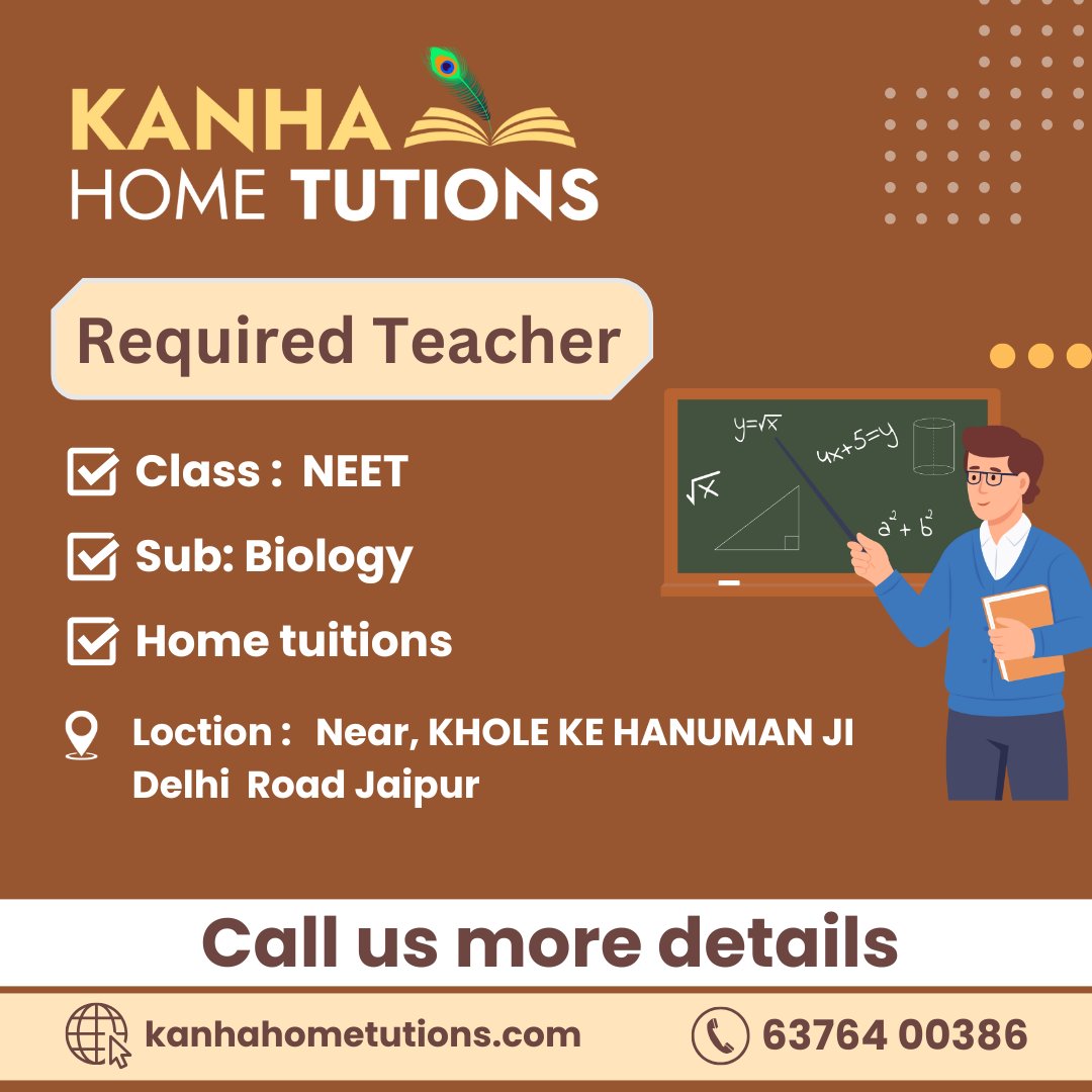 kanhahometution's tweet image. Looking for an experienced tutor for Home tuition Offline classes    📚✨

Flexible timings | Competitive pay.

If you&apos;re interested , please Call me

#OnlineTeaching
#TutorRequired #Education&quot;