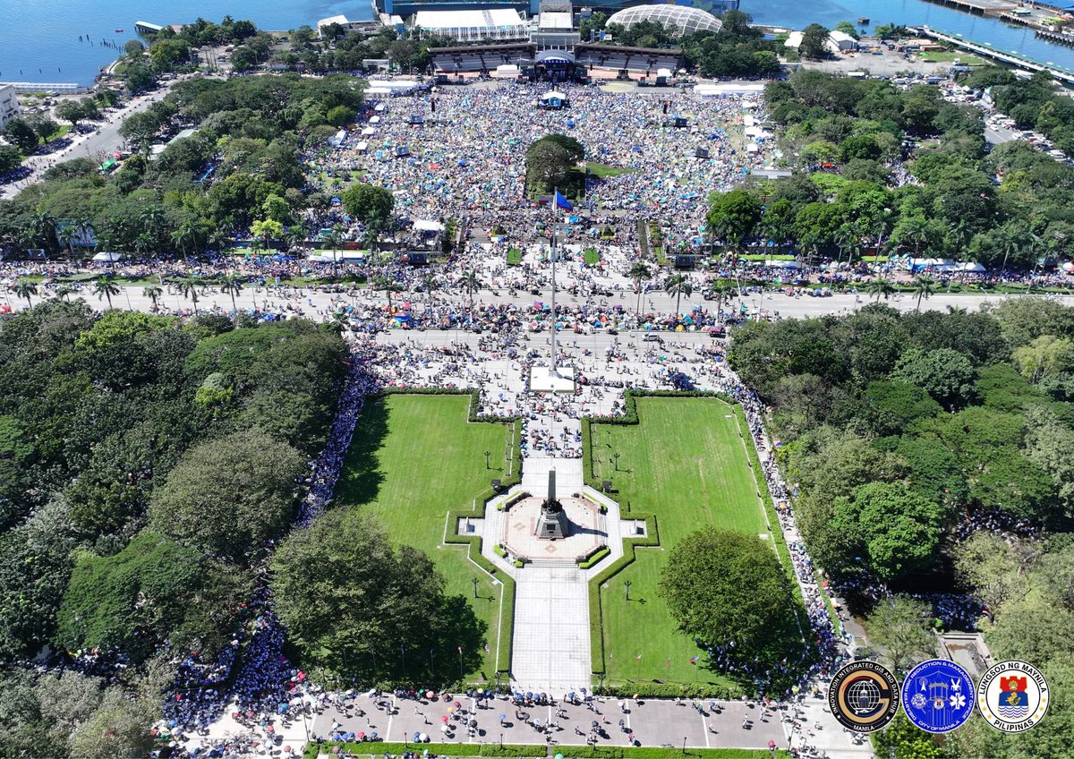 iMPACTPH2019's tweet photo. THOUSANDS JOIN IGLESIA NI CRISTO'S 'PEACEFUL RALLY FOR TRANSPARENCY' — MANILA PIO

The Manila Public Information Office (PIO) reported that an estimated 27,000 individuals gathered at Luneta Park and the Quirino Grandstand as of 11:00 a.m. on Sunday, November 16, for the Iglesia ni Cristo's Peaceful Rally for Transparency.

The figure was based on crowd monitoring by the Manila City Disaster Risk Reduction and Management Office (CDRRMO).

📷 Manila Public Information Office