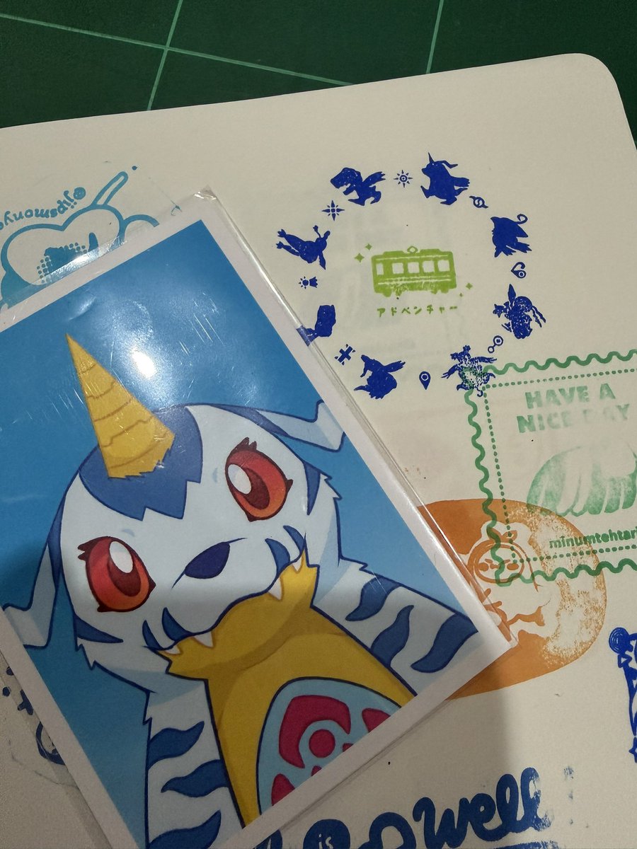My OG best boi by <a href="/Kojikunlab/">Koji.Kun</a>! The stamp design is just chef’s kiss!

Kak koji semisal restock card holder Gabumon lagi lmk ya 🙏😭