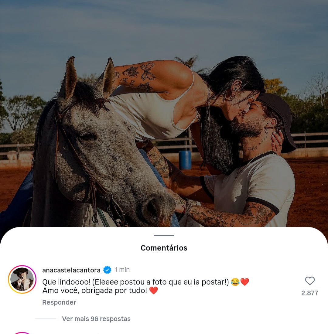 (...) amo vc, obrigada por tudo

O tanto que o Zé deve somar na vida da Ana nem cabe em legenda. Esse jeito dele de cuidar, de se importar, essa leveza… tudo chegou na hora certa pra ela