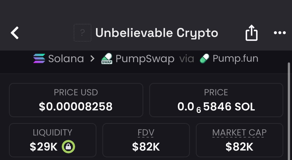 alphasuperups's tweet photo. Move early or watch others eat. ⚡
Chat buzzing — momentum hitting different rn

$UNBELIEVE entry $17k Mcap  MC — cruising past $82k Mcap  🟢

PWWqEiF8P7AMYobG6wjXFigYHX2YYtLcy2vezxdpump

Engine warmed, ignition next
Tap in if you want the feed unfiltered
#SolanaMemeCoin https://t.co/6MoXB9FxoW
