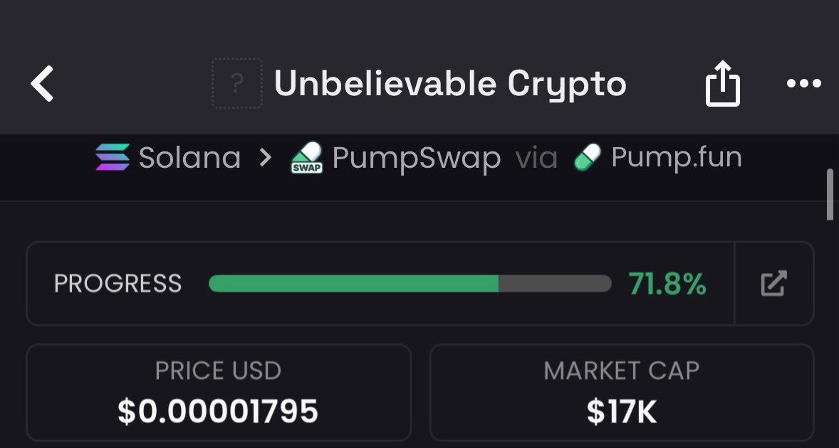 alphasuperups's tweet photo. Move early or watch others eat. ⚡
Chat buzzing — momentum hitting different rn

$UNBELIEVE entry $17k Mcap  MC — cruising past $82k Mcap  🟢

PWWqEiF8P7AMYobG6wjXFigYHX2YYtLcy2vezxdpump

Engine warmed, ignition next
Tap in if you want the feed unfiltered
#SolanaMemeCoin https://t.co/6MoXB9FxoW