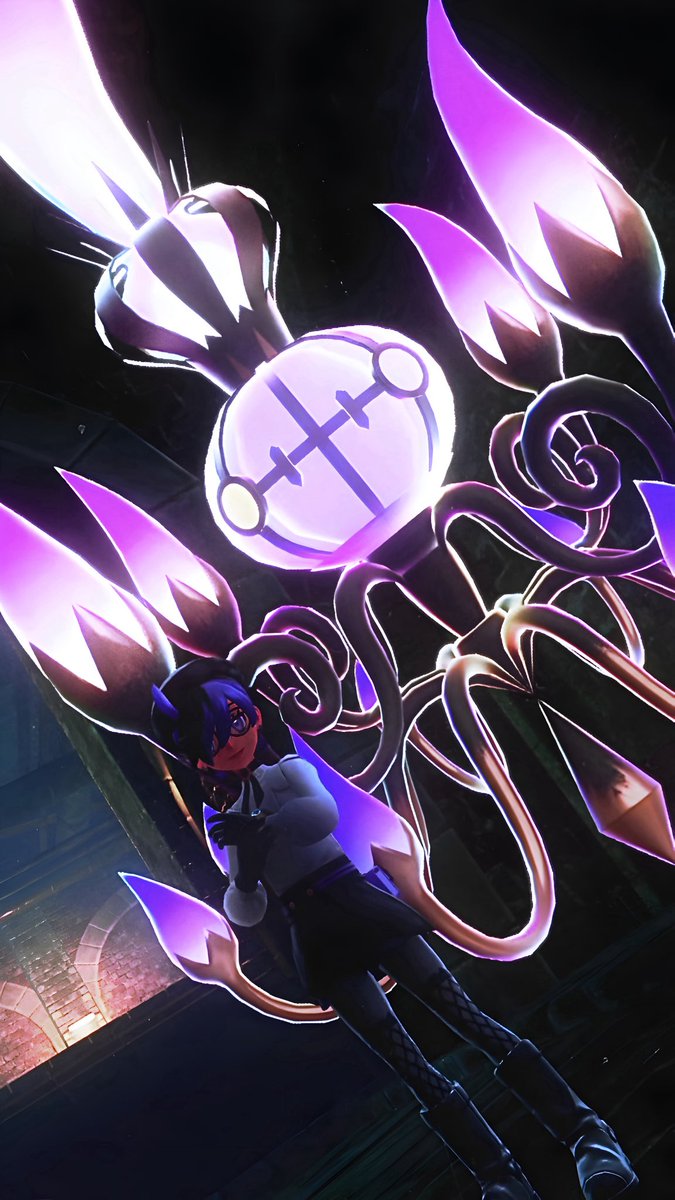 i love pokemon legends za <33 this is me n my mega evolved alpha chandelure! 

#legendsZA #Pokemon #PokemonZA