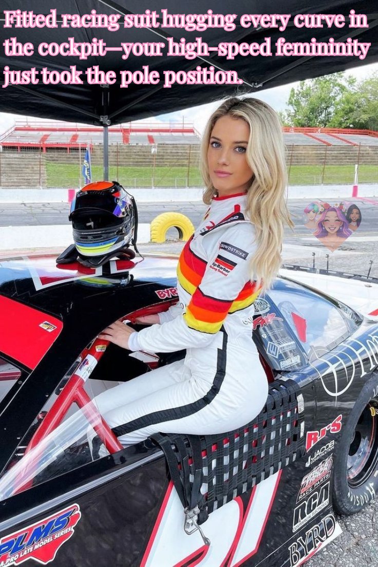 femmebliss469's tweet photo. Fast, fierce, and utterly girly. 🏎️💨
#racinggirl #firesuit #feminization #crossdresser #mtf #girly #speedprincess https://t.co/Sny3kdoUmS