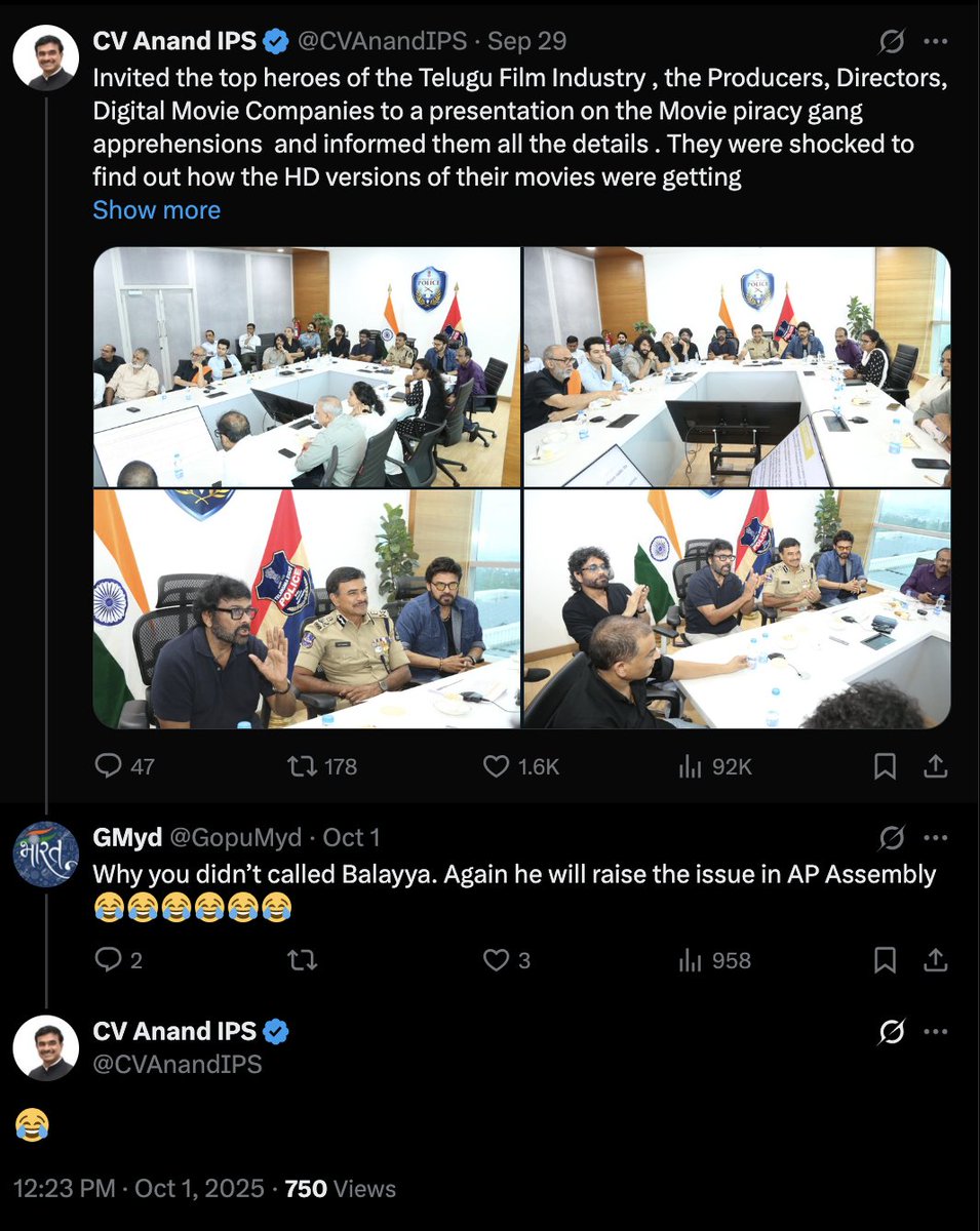 patriotatwork99's tweet image. He is Hindupur MLA from #TDP, a well known actor and a philanthropist. 

ilanti laughing emojis oka IPS officer nunchi not expected &amp;amp; unacceptable @CVAnandIPS garu