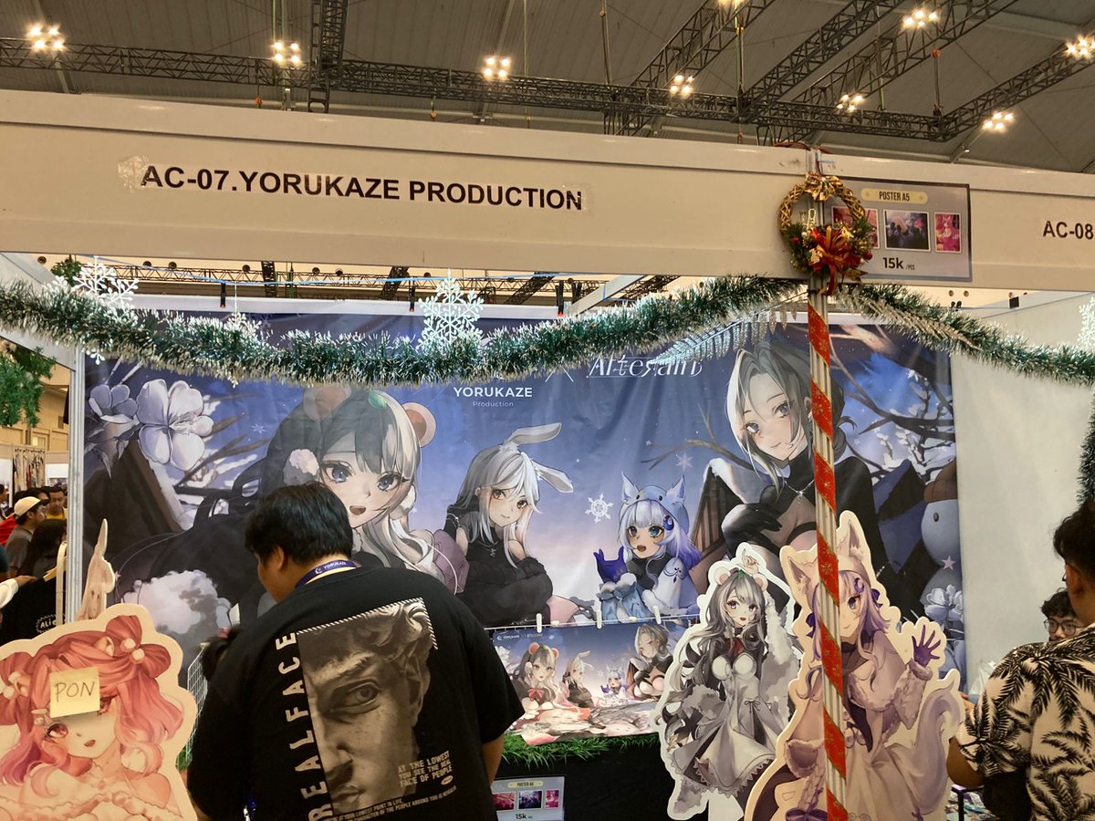 Booth <a href="/YkzProduction/">Yorukaze Production | AC 07-08 COMIFURO XXI</a> dan <a href="/afterainPROJECT/">AfteRain | AC 07-08 COMIFURO XXI</a>. jgn lupa cek cf.pvc.moe untuk booth vtuber dan fanbase