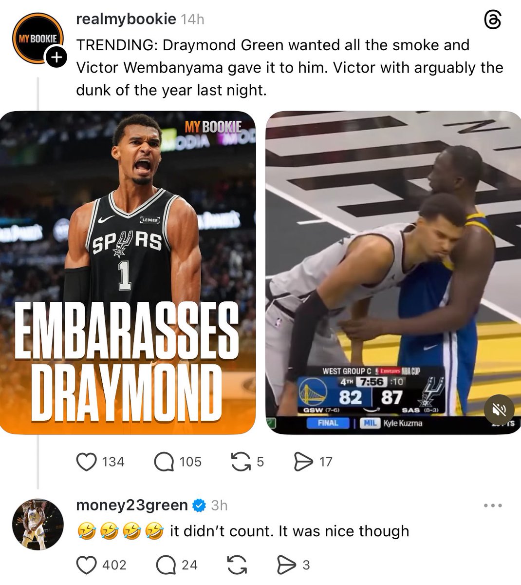 jinthirty's tweet photo. Draymond LMAO https://t.co/OFWq4kuC1Y