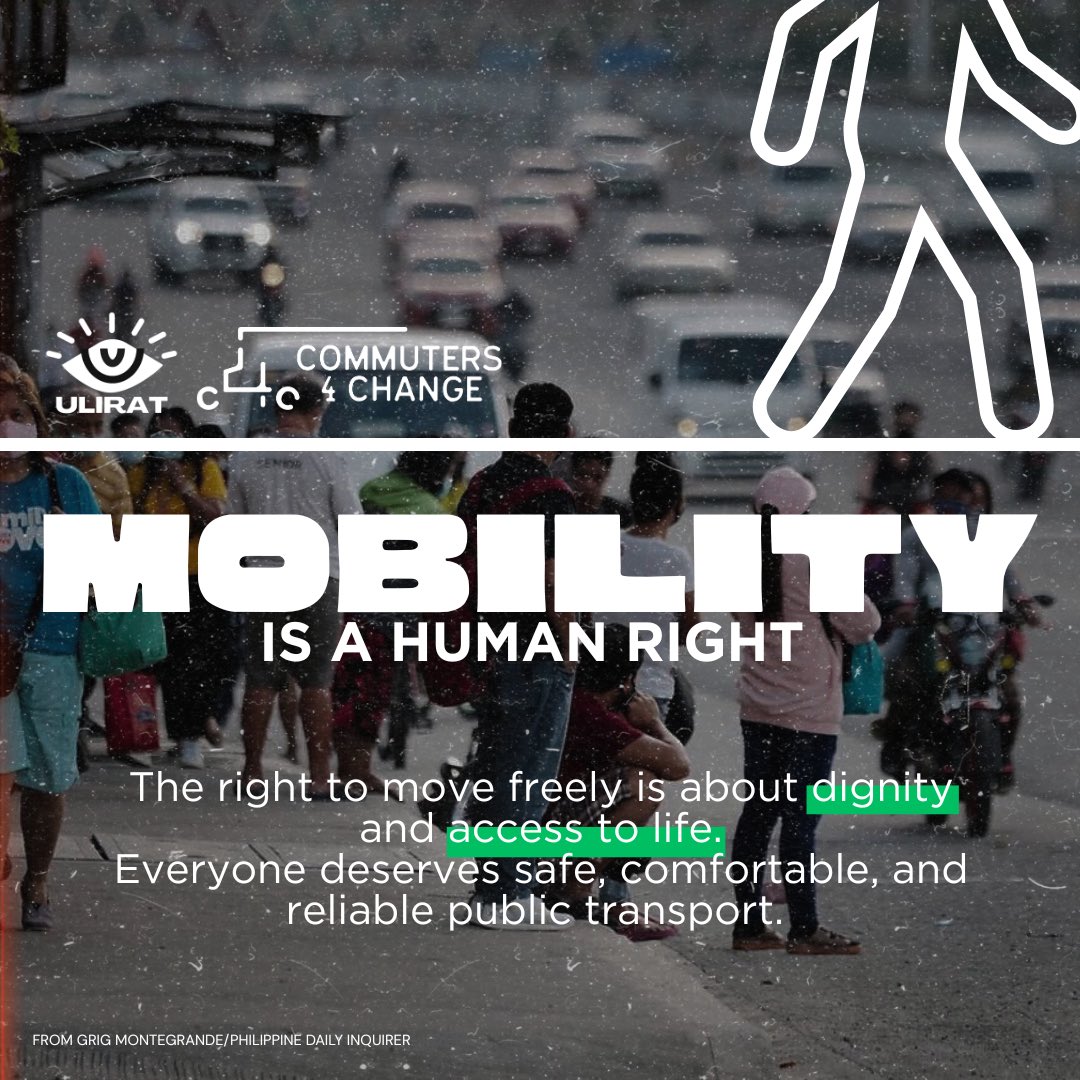 uliratph's tweet photo. MOBILITY IS A HUMAN RIGHT!

Mobility is a precursor to living life with dignity, regardless of sex, gender expression, socio-economic, political, religious background. If we cannot live fairly under a system that allows for free movement, we cannot have these basic rights. (1/4) https://t.co/fptkdKFydx