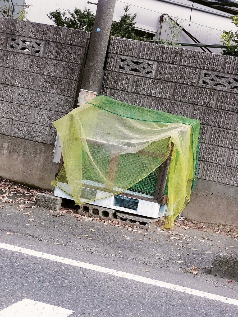 パレットの上にごみ集積所をつくるタイプ