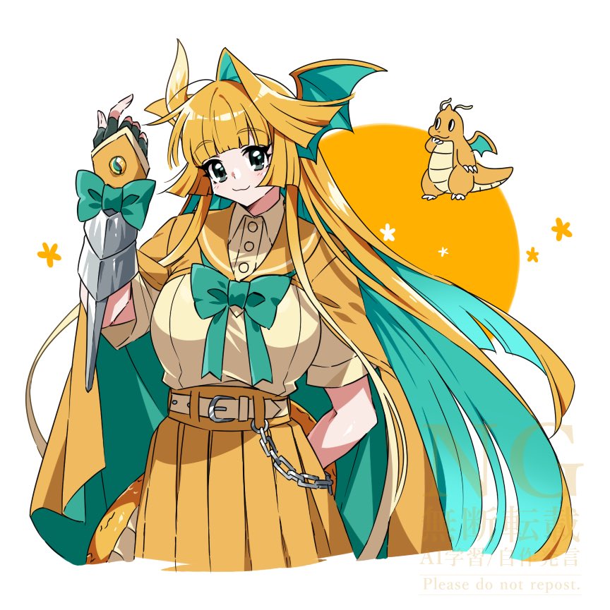 「親分カイ竜フルーティー ZAの手持ち!でっけ〜〜女の子!! メガ進化すると性格変」|無能大佐ももしろ🍑和服ｾｰﾗｰﾅｲｽﾞ仕込み中のイラスト
