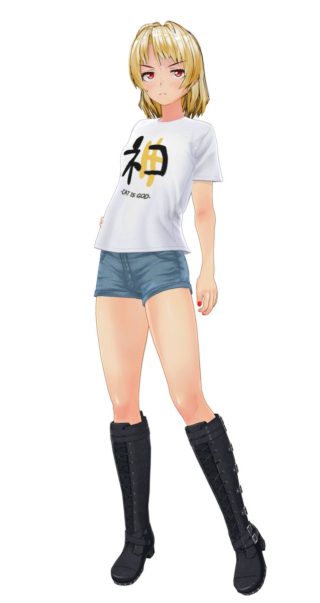ネコTシャツ三白眼子ちゃん
#カスタムキャスト 