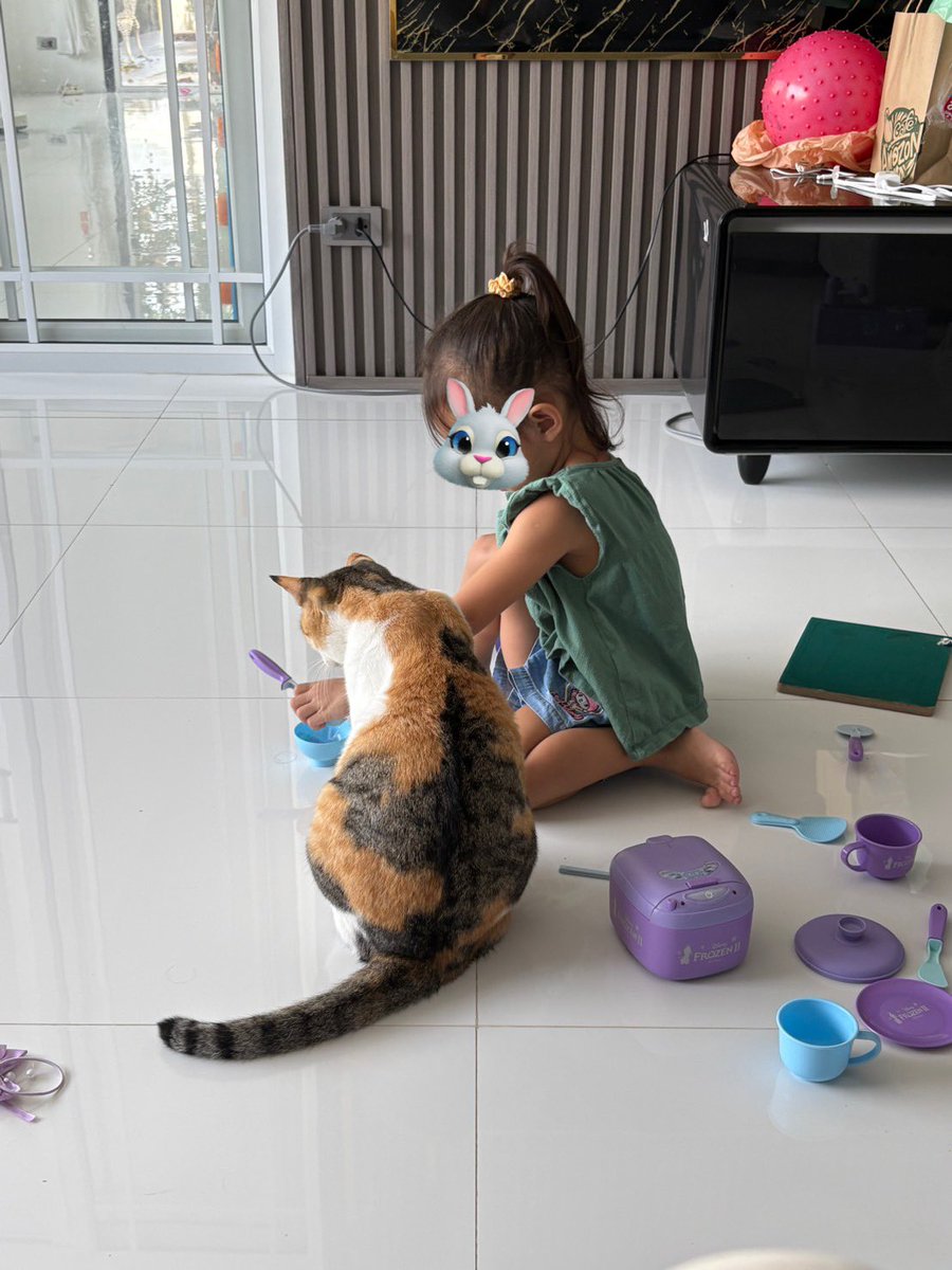 เหมือนหลานนี่เลย ลูกคนเดียว ไม่มีเพื่อนเล่น เล่นขายของกะพี่แมว