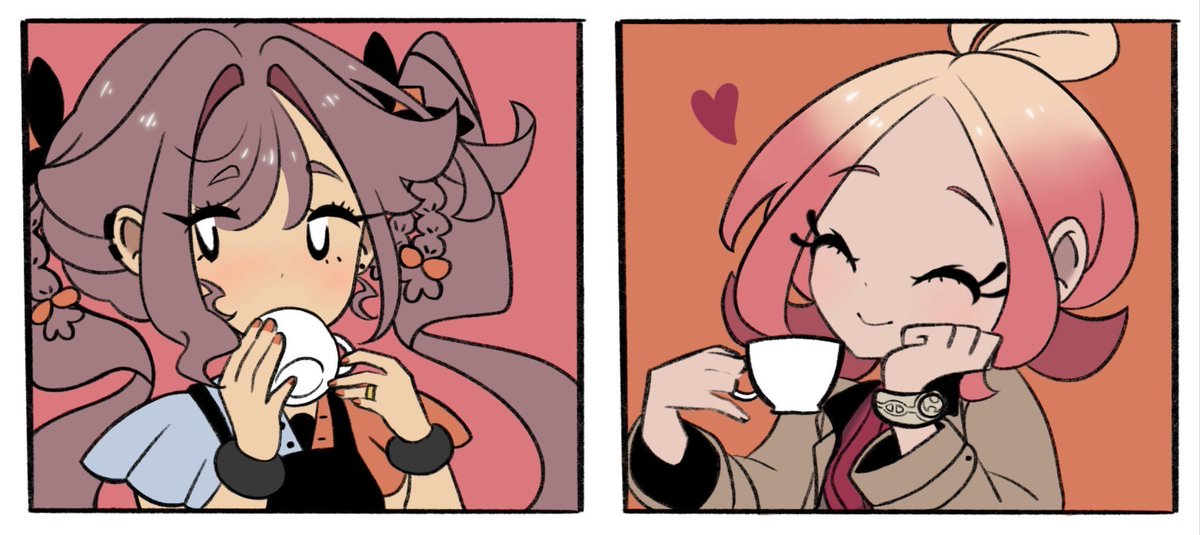 ⏦ﾟ♡︎ミ  get to know my yumeship !! 
✦ fandom: Pokémon 
✦ pairing: Taunie x September 
✦ ship name: AutumnTown || 🍂🏘️
✦ relationship: Girlfriends 
✦ about sharing: Hypersharing!!!

(🎨in order: @/kiratruther || @/LazeyCatbread || @/Evie_Arts || last one by me!!!)