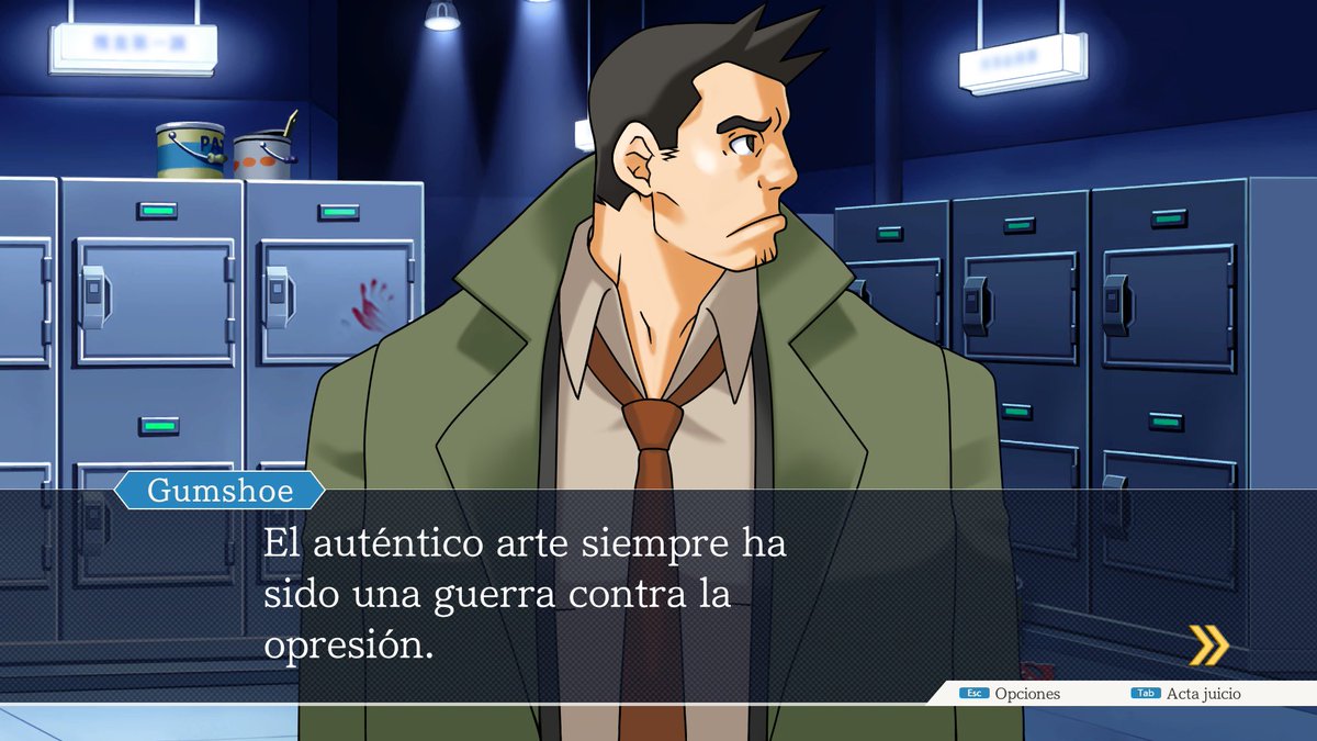 gumsheap's tweet image. cant wait for the new latin american translation so i can compare every single bit of dialogue im so serious. esp this one. latino gumshoe you will be real