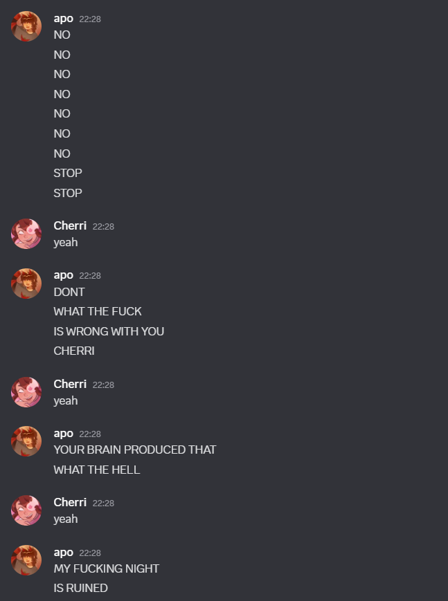 CherriFireLive's tweet image. Apokuna reaction to Martyn's thumbnail when I showed it to her btw