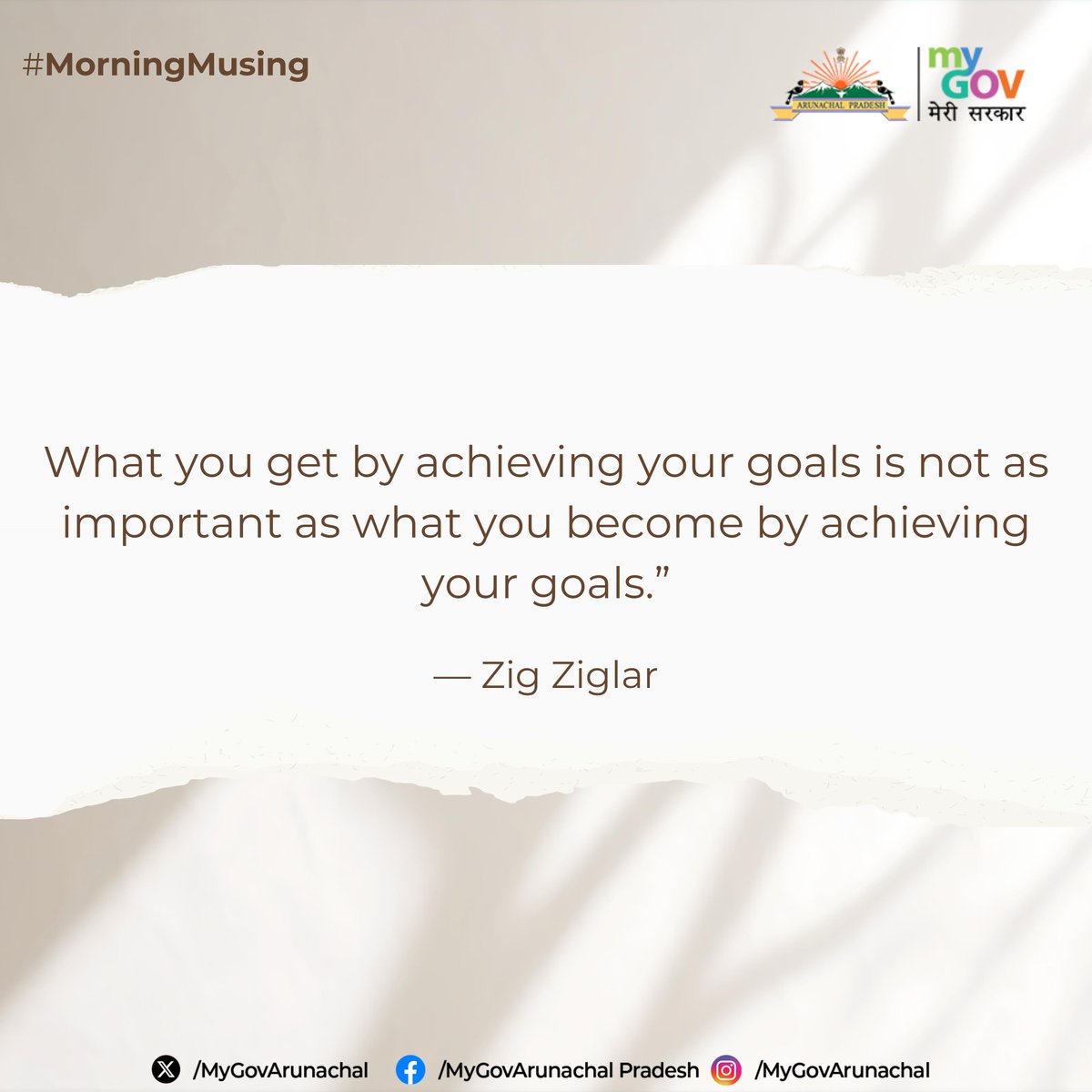 MyGovArunachal's tweet image. #MorningMusing

A morning quote of inspiration for you to start the day.