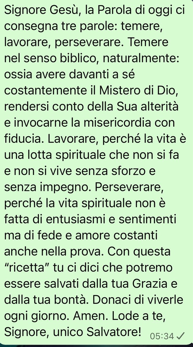 pregarelaparola's tweet image. #pregare la Parola di oggi: temere, lavorare, perseverare 💪🏻 
#VangeloDiOggi #vangelodelgiorno