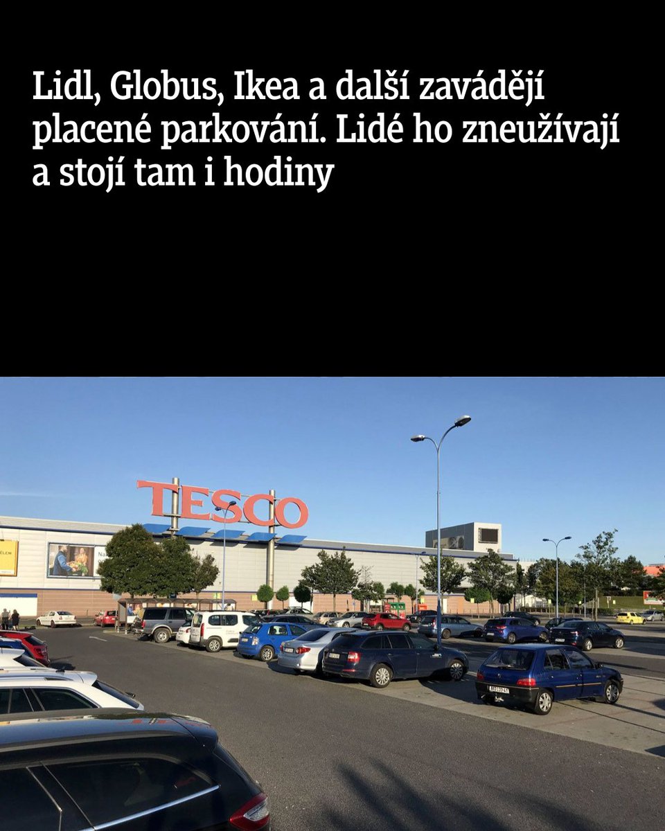 Obchodní řetězce se čím dám víc setkávají s tím, že řidiči zneužívají venkovních volně přístupných parkovišť. Většina z nich proto už zavedla od určité doby poplatek.

e15.cz/byznys/doprava…