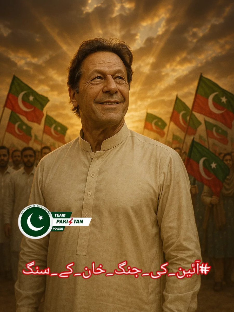 <a href="/TeamPakPower/">Team Pakistan Power</a> سیاست صرف کرسی کی جنگ نہیں، اعتماد کی جنگ ہے۔ قوم اسی کے ساتھ کھڑی ہوتی ہے جو اصولوں پر ڈٹ جائے، چاہے قیمت کتنی ہی بڑی کیوں نہ ہو۔ یہی وجہ ہے کہ  لوگ اپنے لیڈر کے ساتھ ڈٹ کر کھڑے ہیں۔
#آئین_کی_جنگ_خان_کے_سنگ
<a href="/TeamPakPower/">Team Pakistan Power</a>