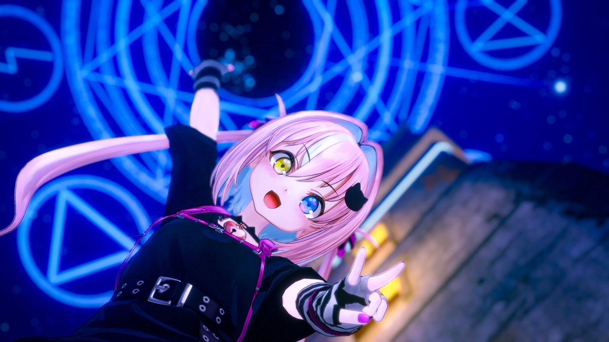 AirisVR's tweet image. こっちはすごく話題になったアバター「伊奈波か」と改変アバたーでのシチュエーション撮影です！📸
キャラクターのイメージを生かすシチュエーションで色々表現したので、どれも一枚絵に完結できる写真です！🐿️

#ツクルノモリフォトコン