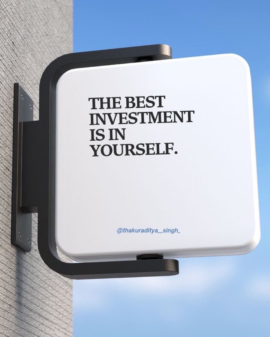 GM everyone,invest in yourself!