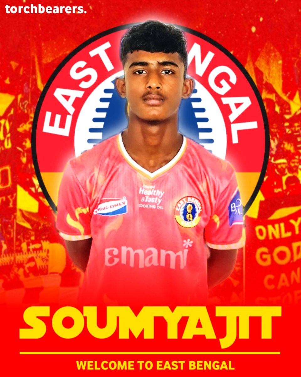 torch__bearers's tweet image. OFFICIAL : East Bengal FC has completed the signing of bengali promising defender Soumyajit Koley from Bhawanipore FC for the AIFF Elite Youth League.

Welcome to East Bengal, Soumya ❤️💛

#JoyEastBengal #TorchBearers