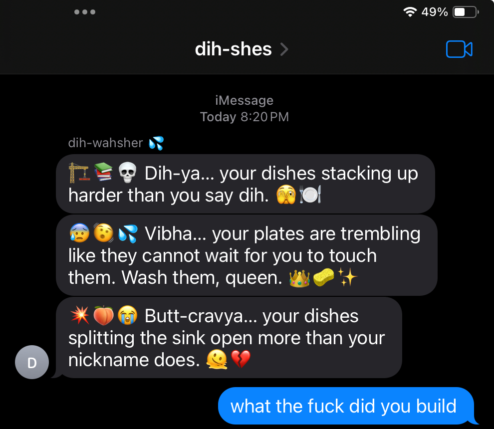 diya_gk's tweet image. @Bhavya_Mam and I spent three hours setting up real-time dish detection system instead of just doing the dishes