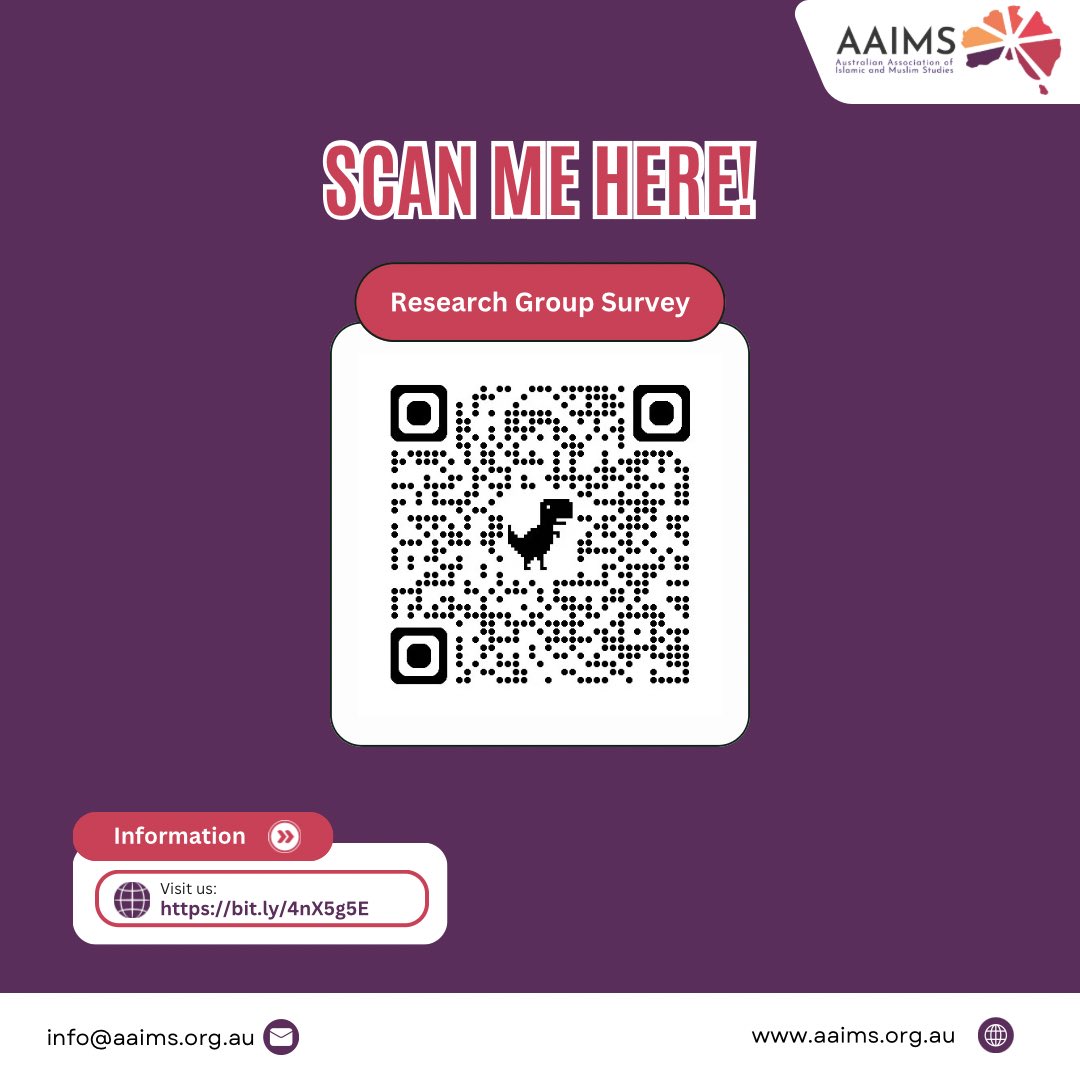 aaimsau's tweet photo. Religiously Informed Resilience and Wellbeing (RRW) Research Group has been established at Charles Sturt University (CSU).
 
Here is the quick survey and the QR code is also attached. https://t.co/dwHfToImFt https://t.co/3PTGKSzBee