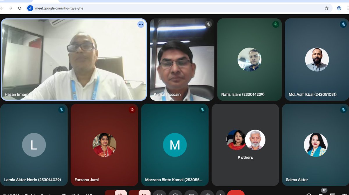LibraryULAB's tweet image. ULAB Library organized a training on Turnitin and Turnitin Draft Coach on Thursday, 13 November 2025 for ULAB Students. The training was conducted by Joint Librarian, K.M. Hasan Emam, through Google Meet.