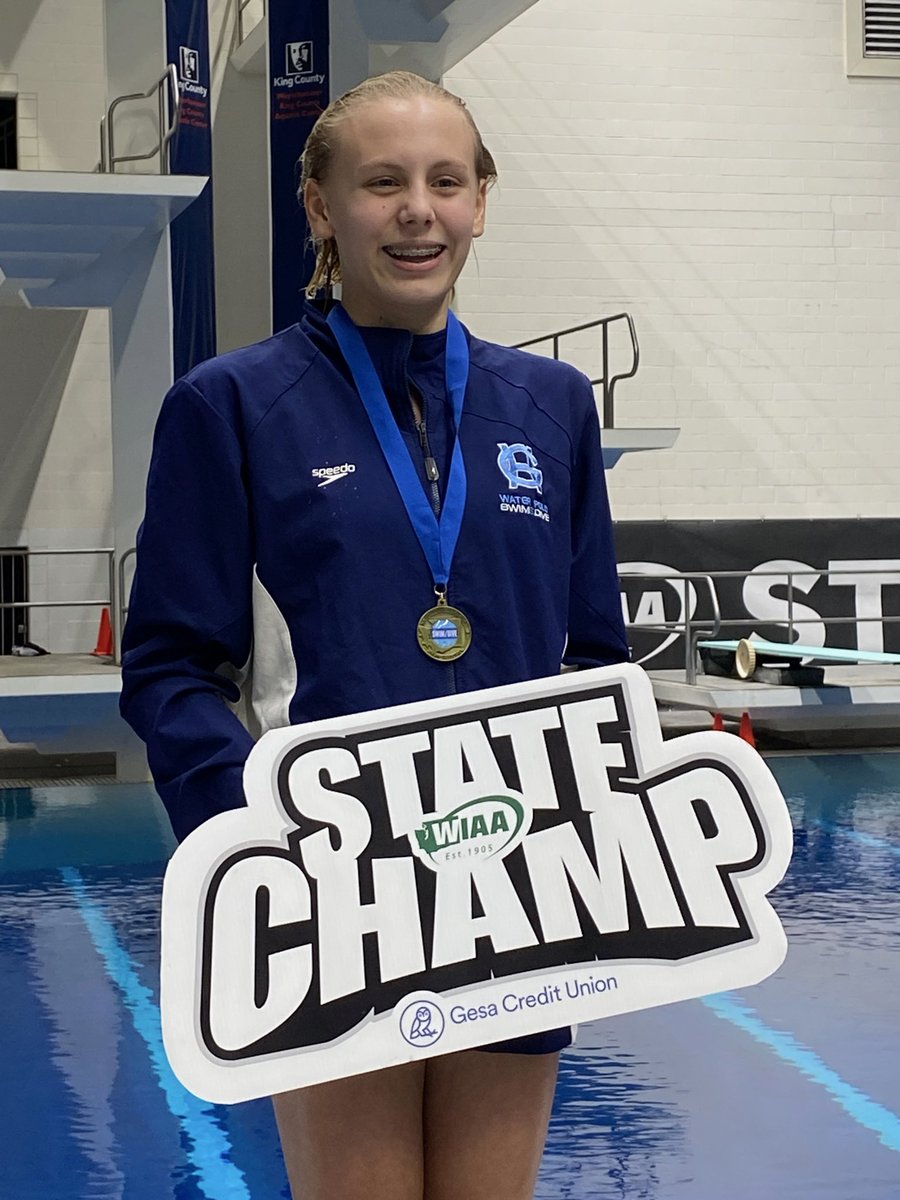 DIVING QUEEN FRESHMAN JANE JACKMAN WINS STATE!!