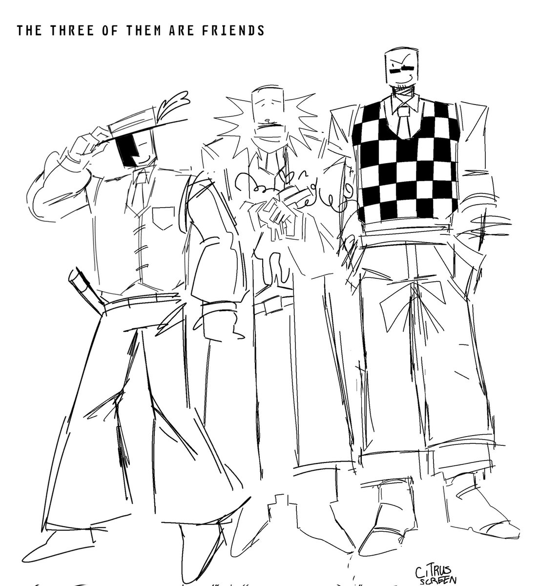 CitrusScreen's tweet image. What do i call this trio...
#dieofdeath #devesto #mequot #Artful