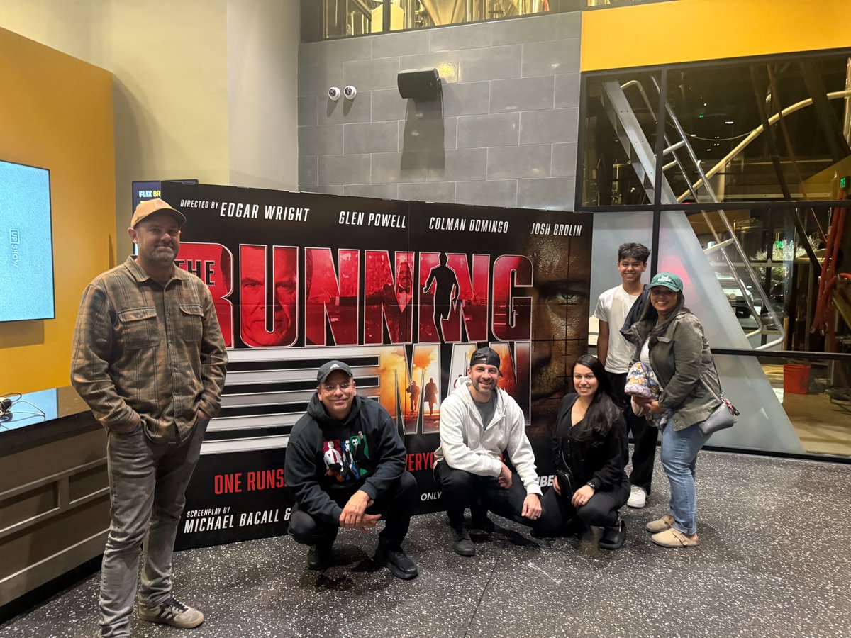 Had an incredible time watching #TheRunningMan, brilliantly directed by <a href="/edgarwright/">edgarwright</a>. It’s a sharp, exhilarating film layered with timely social commentary. If you can, go experience it in theaters this weekend and support the box office because nothing on streaming or Netflix