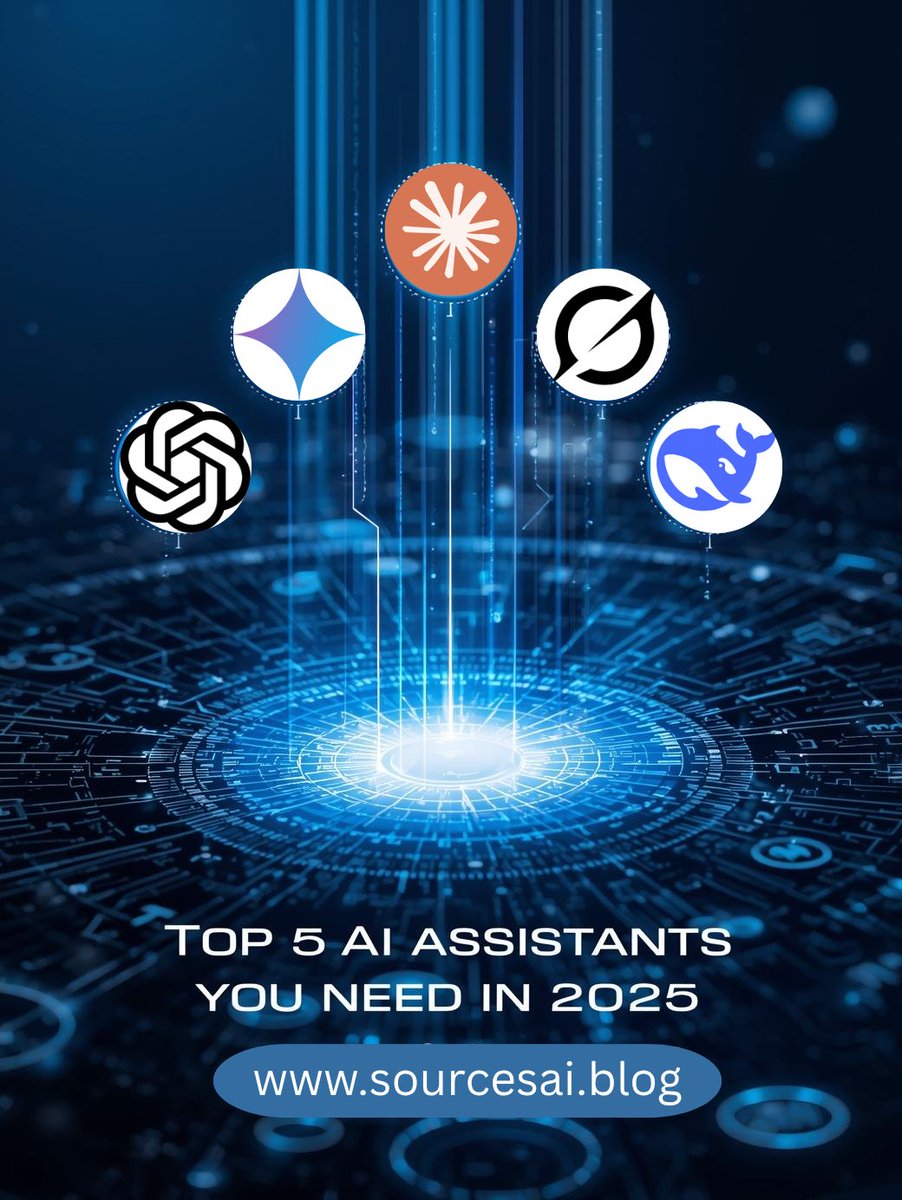 SourcesAI's tweet image. A futuristic world powered by AI assistants 🤖✨
Here are the Top 5 AI tools you need in 2025!
Smarter, faster, and built to level up your life.
learn 👉sourcesai.blog/2025/11/top-5-…
#AI2025 #FutureTech #SourcesAI