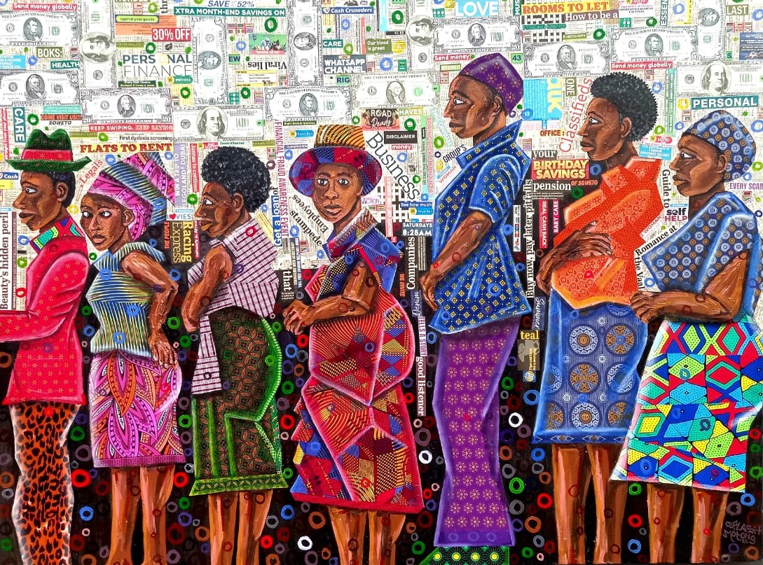 Artist Splash Motong 

Mixed Media on canvas

#Johannesburg #CapeTown #Springboks #SouthAfrica #G20