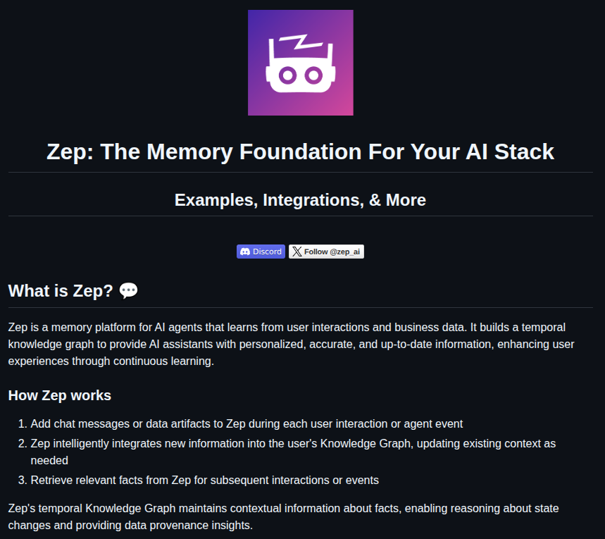 pythonym's tweet image. 🔥 Zep  

It is a memory platform for AI agents that learns from user interactions and business data.

- It builds a temporal knowledge graph to provide AI assistants with personalized, accurate, and up-to-date information, enhancing user experiences through continuous learning.…