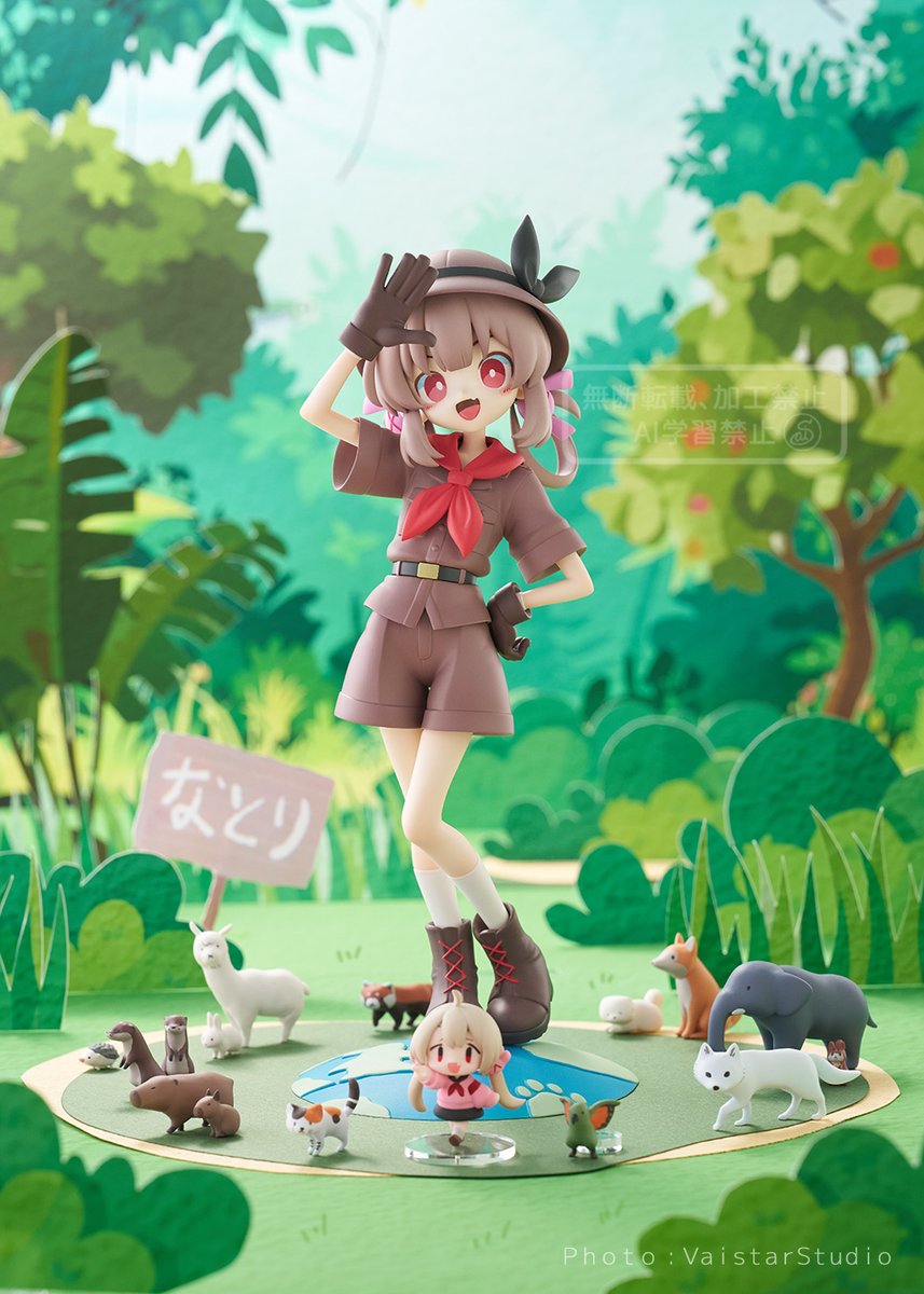 ___sai___'s tweet image. 名取さな　アニマルま～るver.🐾

あらためて素敵な写真を撮影してもらいましたので紹介します！
名取さなさんのオリジナルソング『アニマルま～る』MVイメージで立体化。
足もとにはシングルCD盤面イラストのちいちゃい動物たちに集まってもらいました。 

撮影：VaistarStudio
 #ヌォンタート