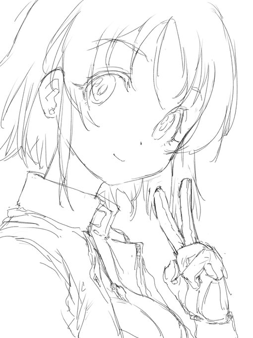 重すぎる腰を持ち上げて美世ちゃん絵を描き始めました。実際は3日連続で描こうという気持ちが眠気に負けていました。 