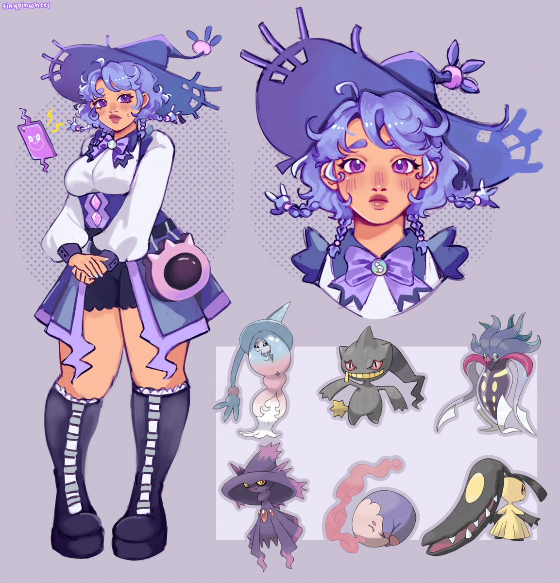 tinypinwheel_'s tweet image. pokemon za oc!!! she&apos;s mable&apos;s research assistant who runs around and does outside tasks (against her will. she wants to stay in the lab but she is simply not allowed 😔)

#PokemonZA 
#OC