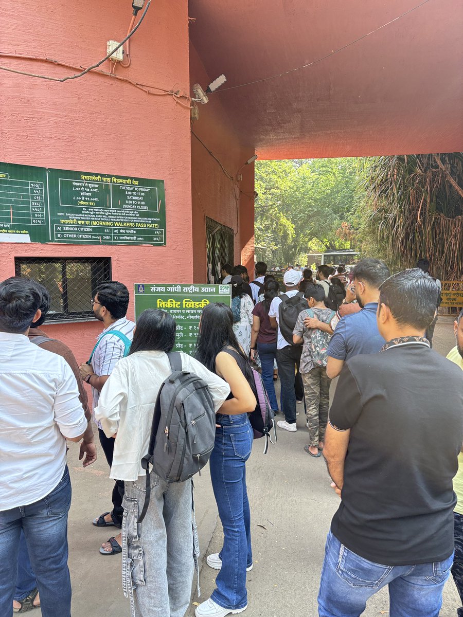 Kind of stupid that if you want to enter the Sanjay Gandhi National Park in 2025, you cannot book the online tickets but have to stand in a queue. 
How difficult is it to just give a link, take payment and give a QR code and make the process seamless? But, no.