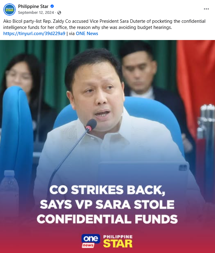 CrushMajor's tweet photo. For the DDS who are experiencing short term memory loss:

"Co pointed out that Duterte had statements prepared for her in her recorded interview and was avoiding the hearings because she could not answer the questions regarding her CIF." https://t.co/USJSp21rIM