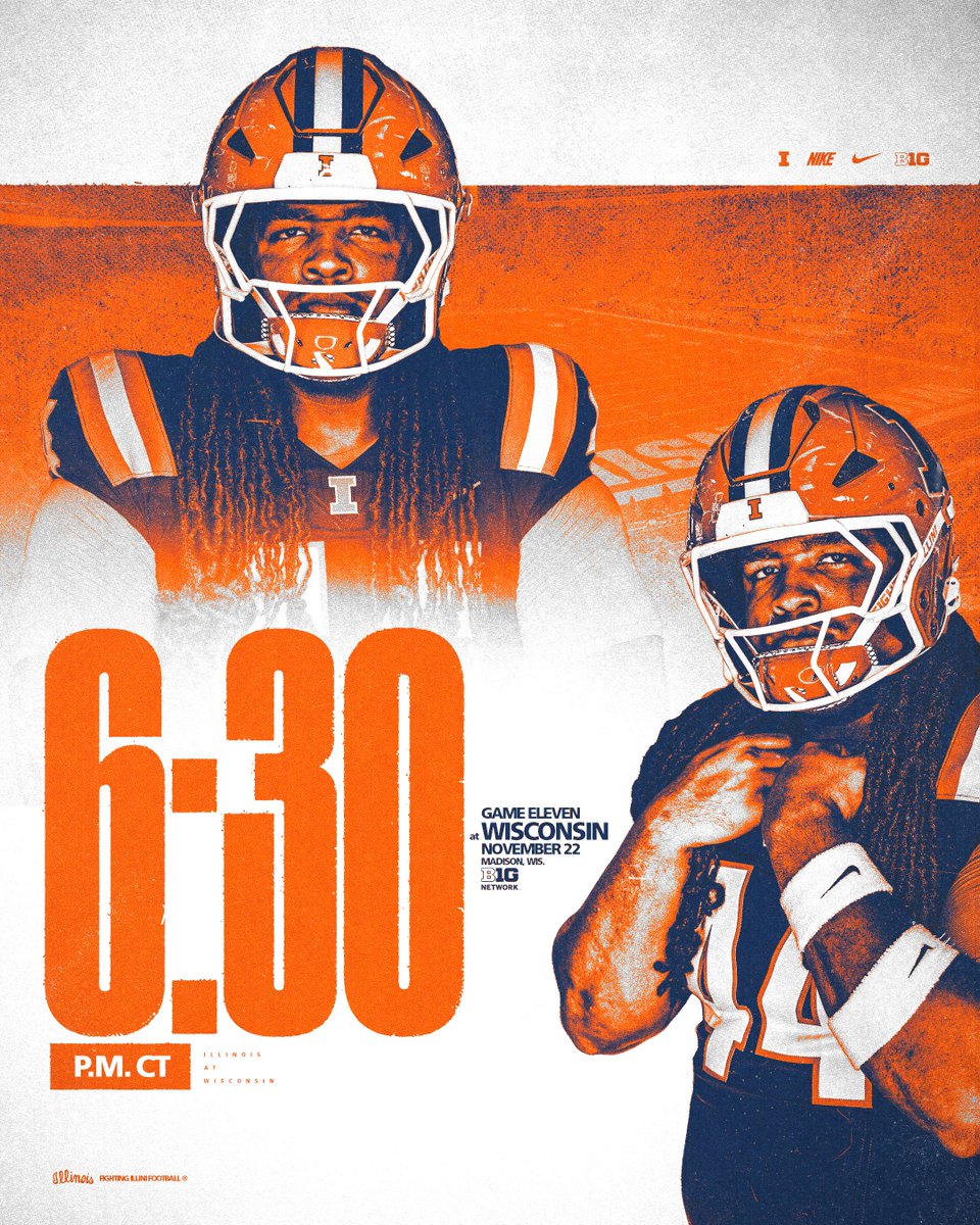 IlliniFootball's tweet image. Road test. Night stage. 6:30 CT.