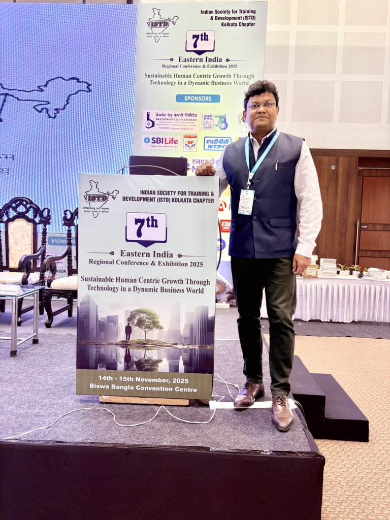 Drddswain's tweet image. Delivered a Keynote address from Hands on to Hitech: Evolving Paradigms in Technical Education at ISTD Conference at Biswa Bangla Convention Centre , Kolkata … Sharing ideas with Professor TV Rao, Dr Aquil and Consulte General of Myanmar 

#keynote #artificial_intelligence #AOL