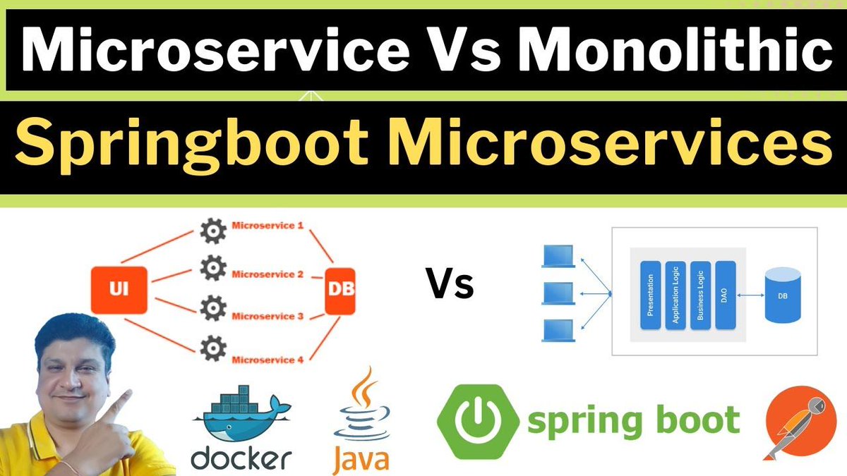 codeonedigest's tweet image. Difference between Microservice &amp;amp; Monolithic Architecture | Springboot Microservice Project Example
youtu.be/AkLxyMUyGg0

#Microservices #MonolithicArchitecture #SpringBoot #SpringBootMicroservices
